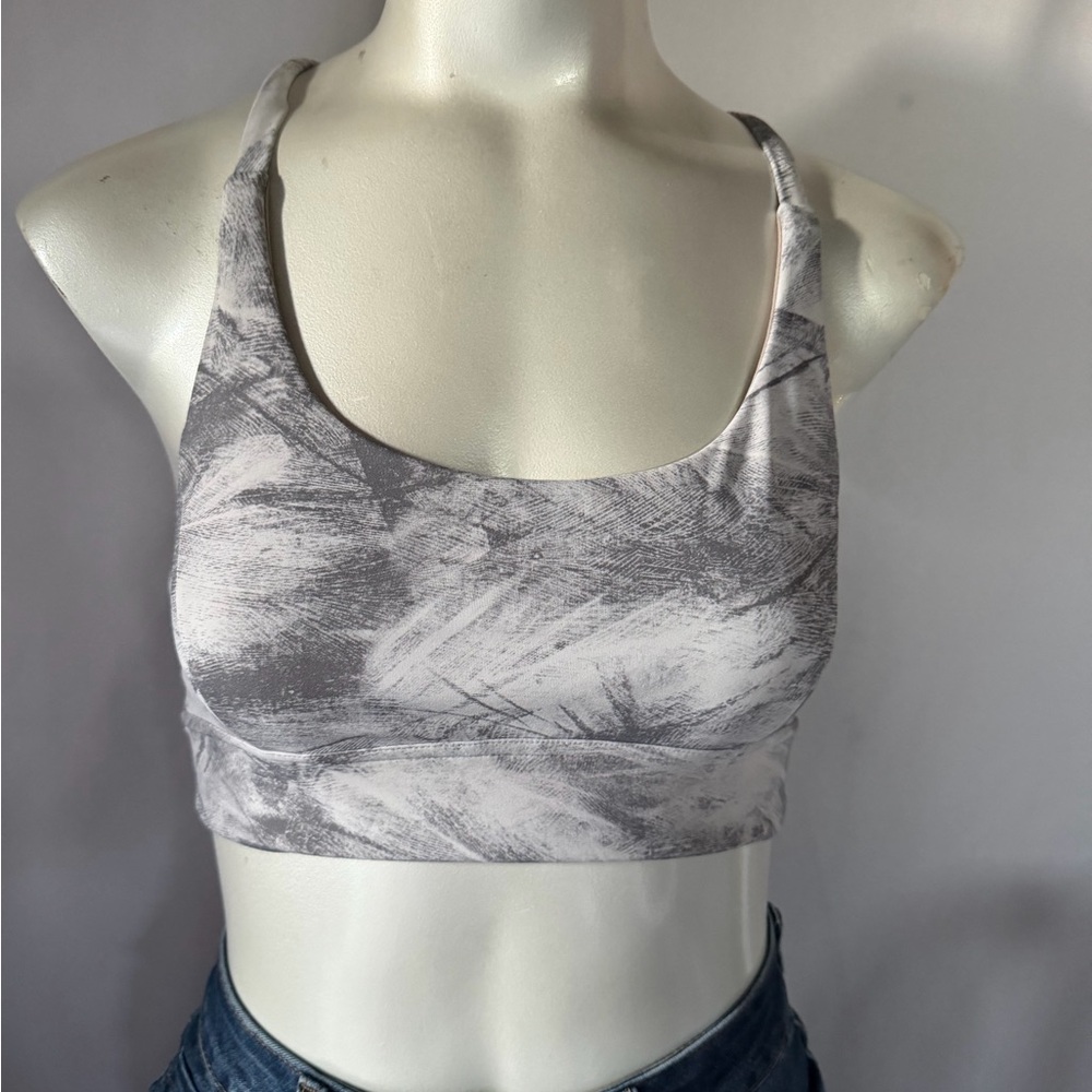Lululemon Athletica Gray Patterned Sports Bra